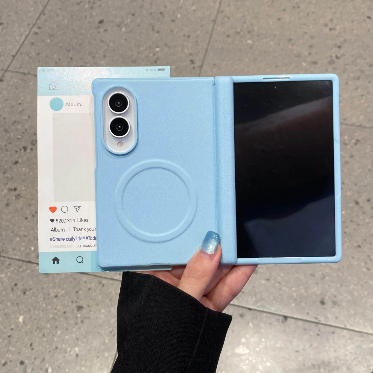 Screen Protector Matte - 캔디 컬러 무광 가죽 마그세이프 케이스