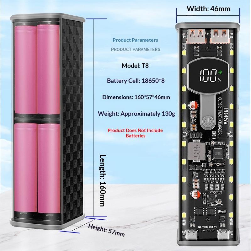 Tablet Accessories For Students - PD 45W 초고속 충전 8셀 18650