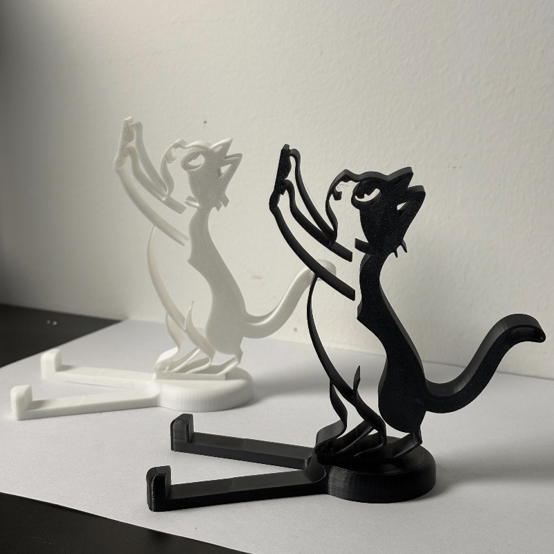 추상적인 속이 빈 라인 고양이 모양 휴대폰 거치대 미니 - Tablet Phone Accessories 리뷰 및 가격