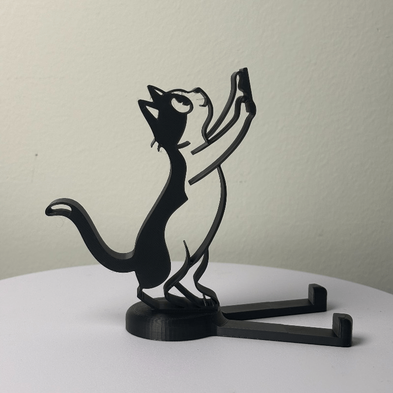 추상적인 속이 빈 라인 고양이 모양 휴대폰 거치대 미니 - Tablet Phone Accessories 리뷰 및 가격
