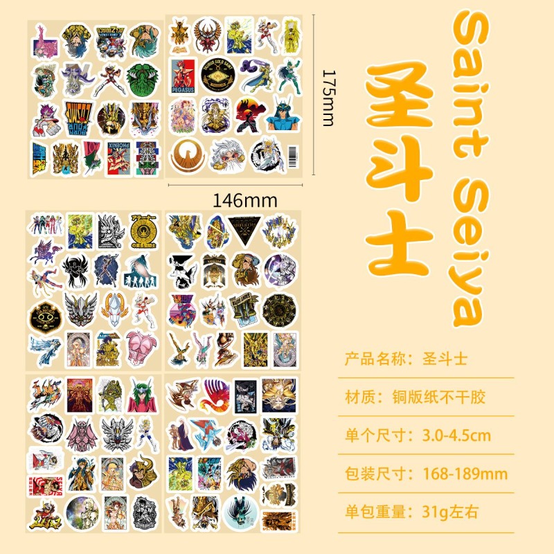 101Pcs 세인트 세이야 애니메이션 스티커 만화 캐릭 - Laptop Tablet Accessories 리뷰 및 가격