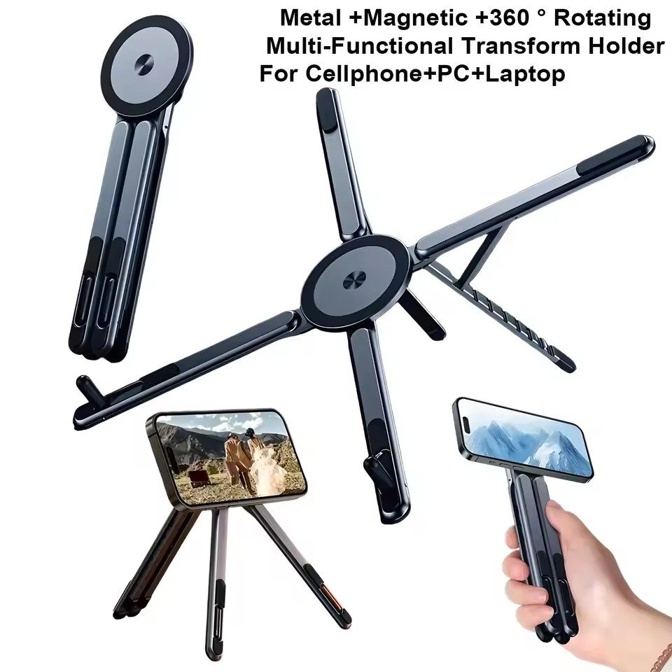 휴대용 자석식 휴대폰 거치대 & 셀카봉 3-in-1 접 - Laptop Tablet Accessories 리뷰 및 가격