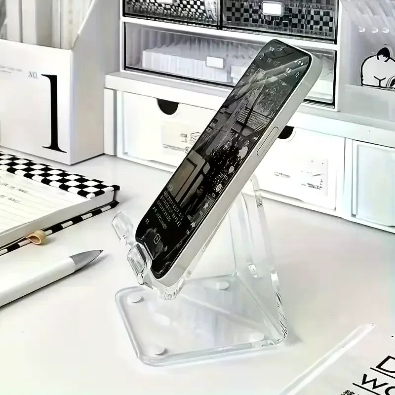 투명 아크릴 폰 스탠드, 미니멀리스트 투명 폰 홀더,  - Tablet Phone Accessories 리뷰 및 가격
