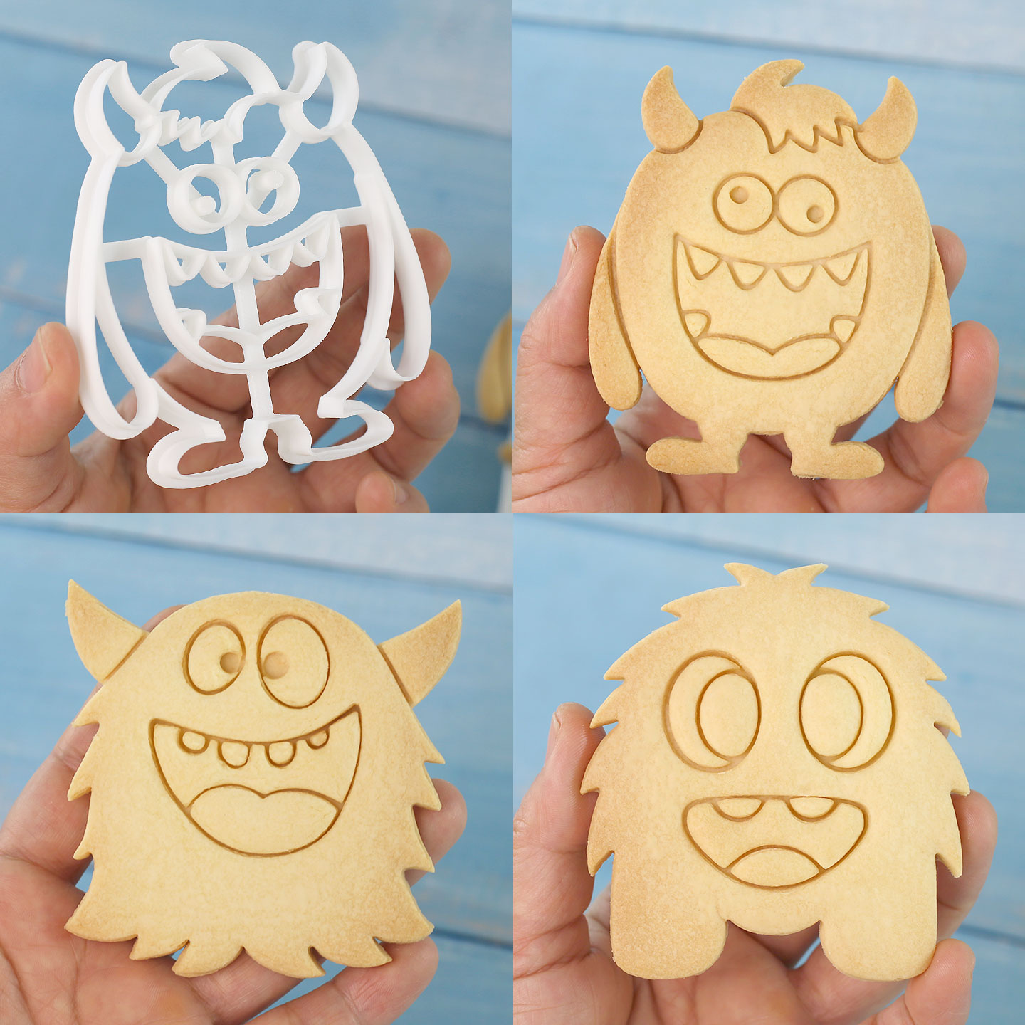 1개/4개 대형 몬스터 쿠키 커터 3D 귀여운 만화 캐 - Tablet Accessories Aesthetic 리뷰 및 가격
