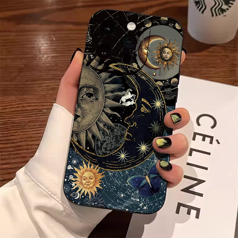 심미적인 해와 달 프린트 폰 케이스 삼성 갤럭시 S25 - Tablet Accessories Aesthetic 리뷰 및 가격
