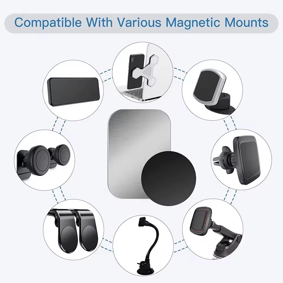자동차 휴대폰 거치대용 얇은 자석 금속판, 범용 철판  - Tablet Phone Accessories 리뷰 및 가격