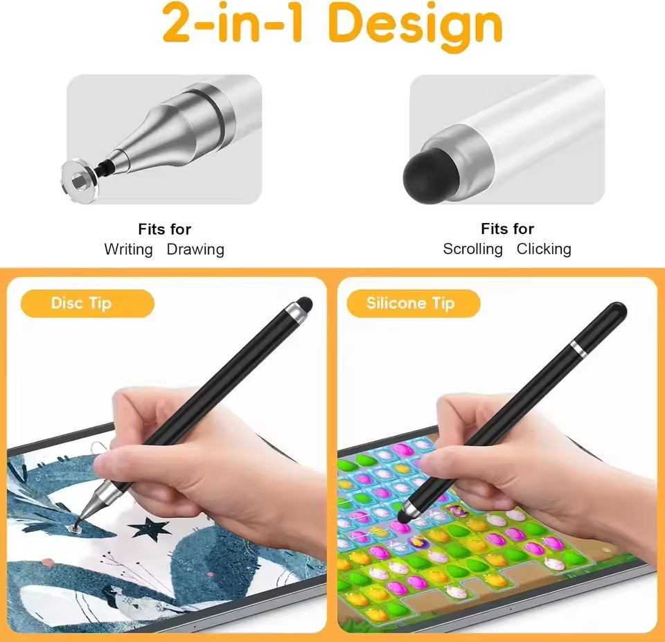 모든 터치스크린용 유니버설 스타일러스 펜 2in1 아이 - Tablet Drawing Accessories 리뷰 및 가격