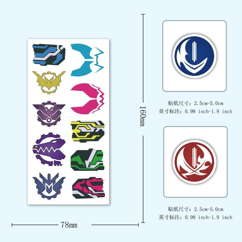 60 시트 가면 라이더 로고 스티커 크리 에이 티브 데 - Laptop Tablet Accessories 리뷰 및 가격